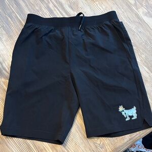 Boys Black GOAT Shorts with logo Design